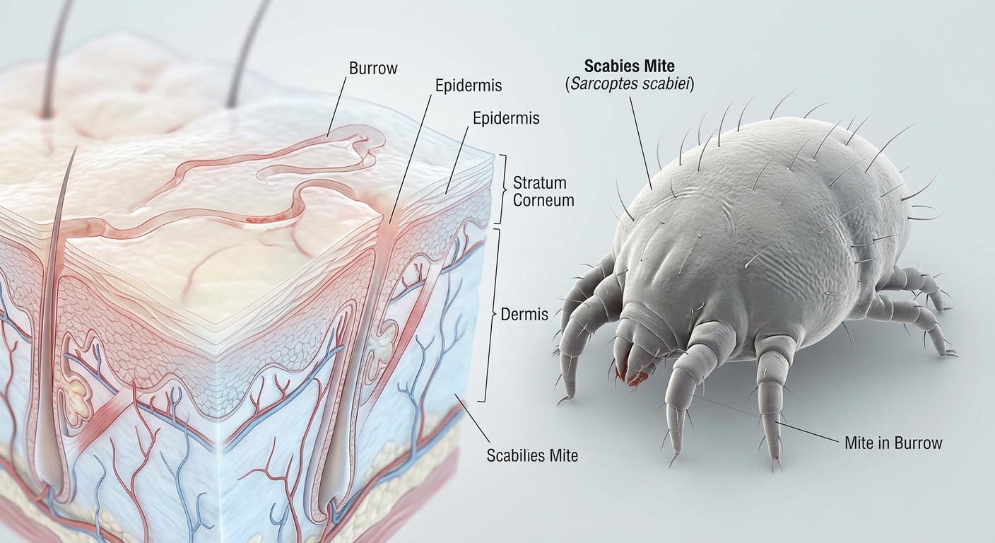 Scabies: Pathophysiology, Clinical Features, Diagnosis, and Management